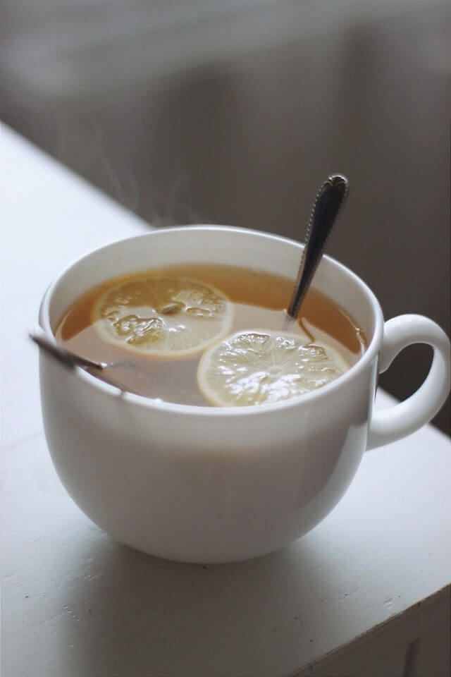 a cup of tea on a table can help to ground yourself during anxiety attack